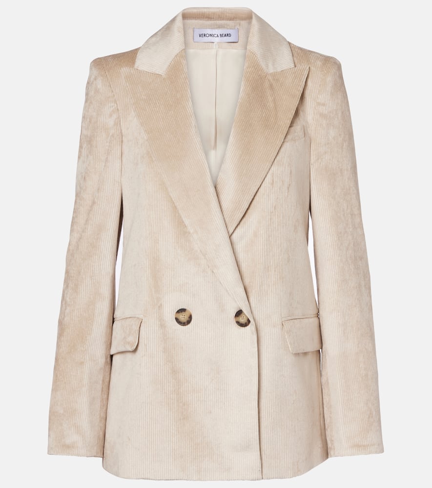 Sevyn double-breasted cotton-blend corduroy blazer