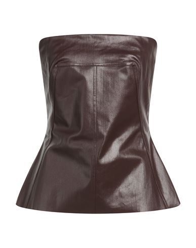 Woman Top Dark purple Size 8 Cotton, Elastomultiester
