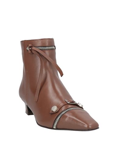 Woman Ankle boots Brown Size 10 Leather