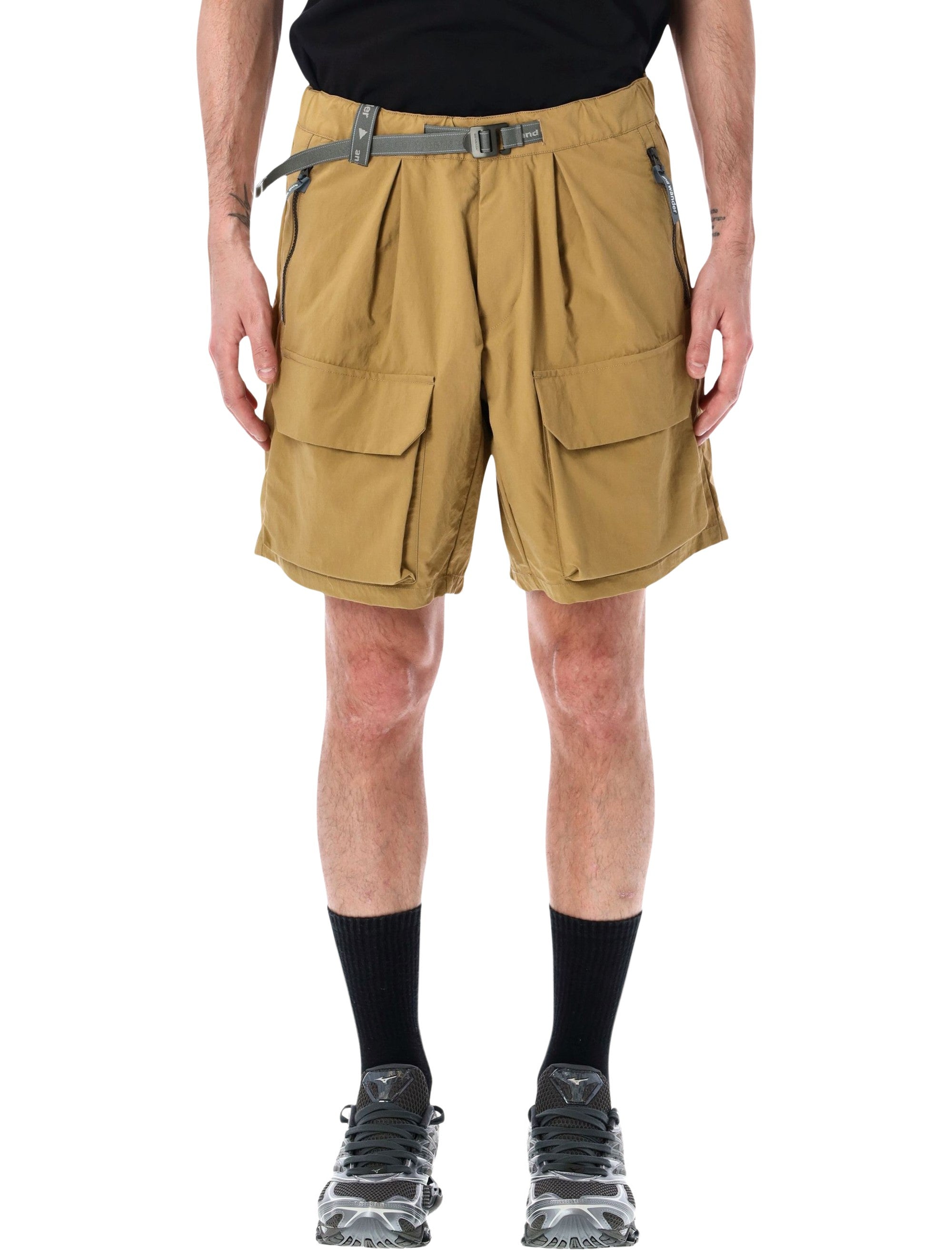 Mid-Length Cargo Shorts with Adjustable Belt - Size L
