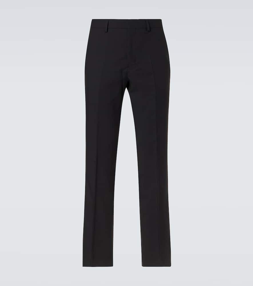 Virgin wool gabardine straight pants