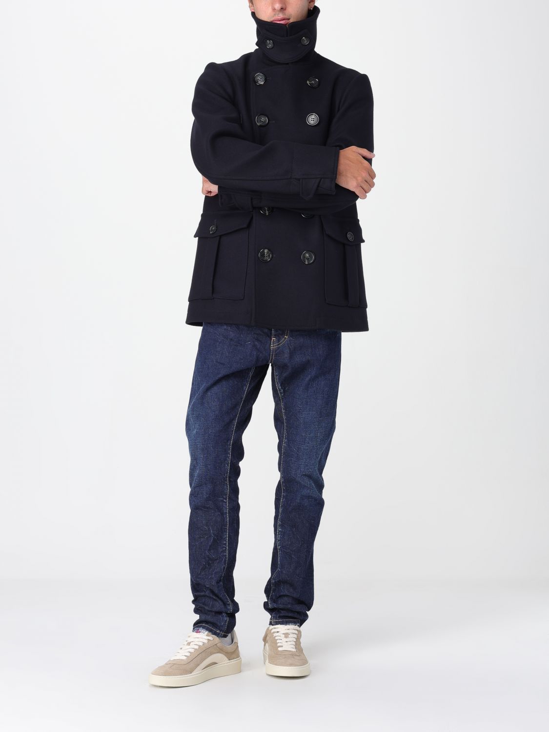 Pants Men color Blue