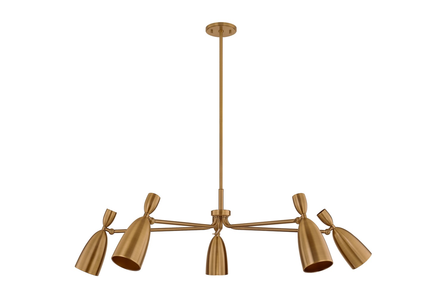 Patina Brass LED Chandelier from the Spade Collection