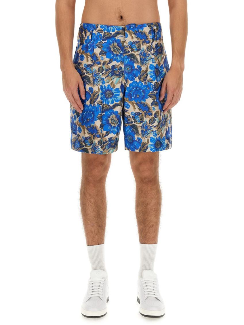 Short All Over Blue Flower