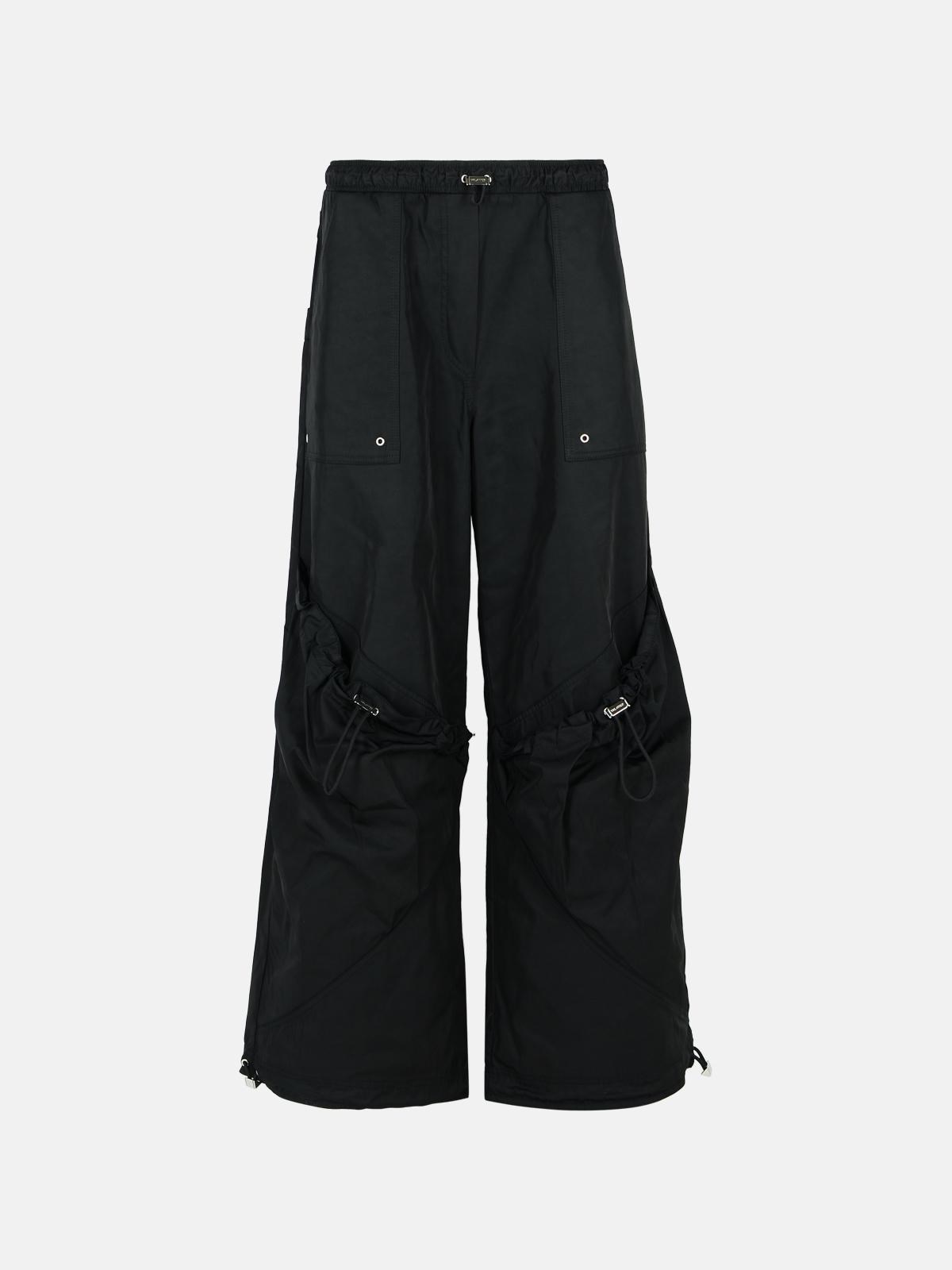 Over' Black Polyester Pants