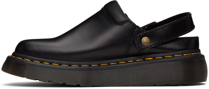 Dr. Martens Black Laketen Slingback Platform Mules