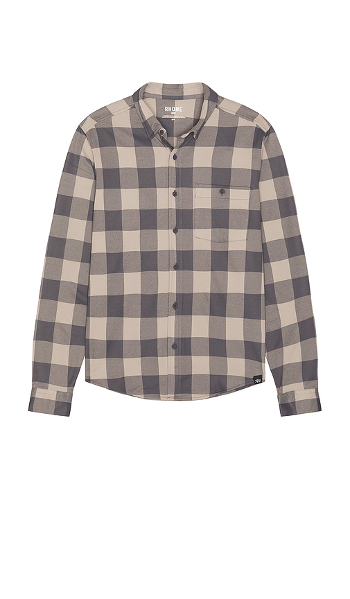 Rhone Hardy Flannel Shirt in Brown. M. Also in