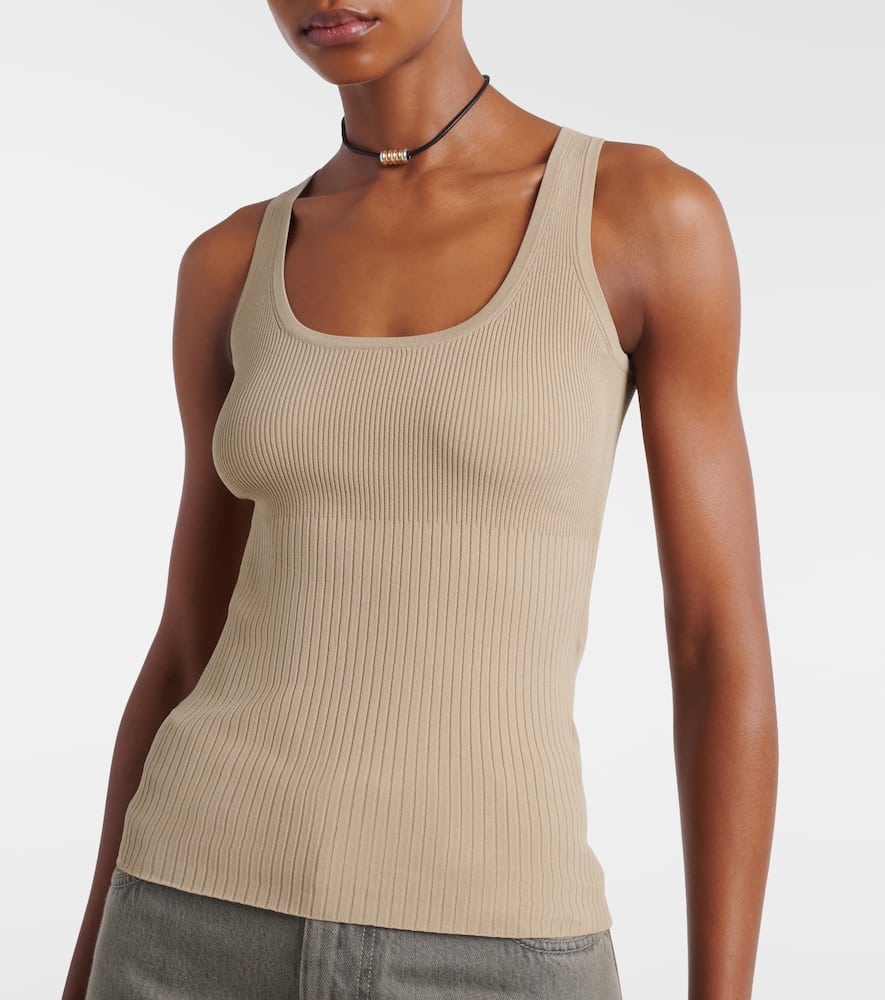 Ribbed-knit tank top