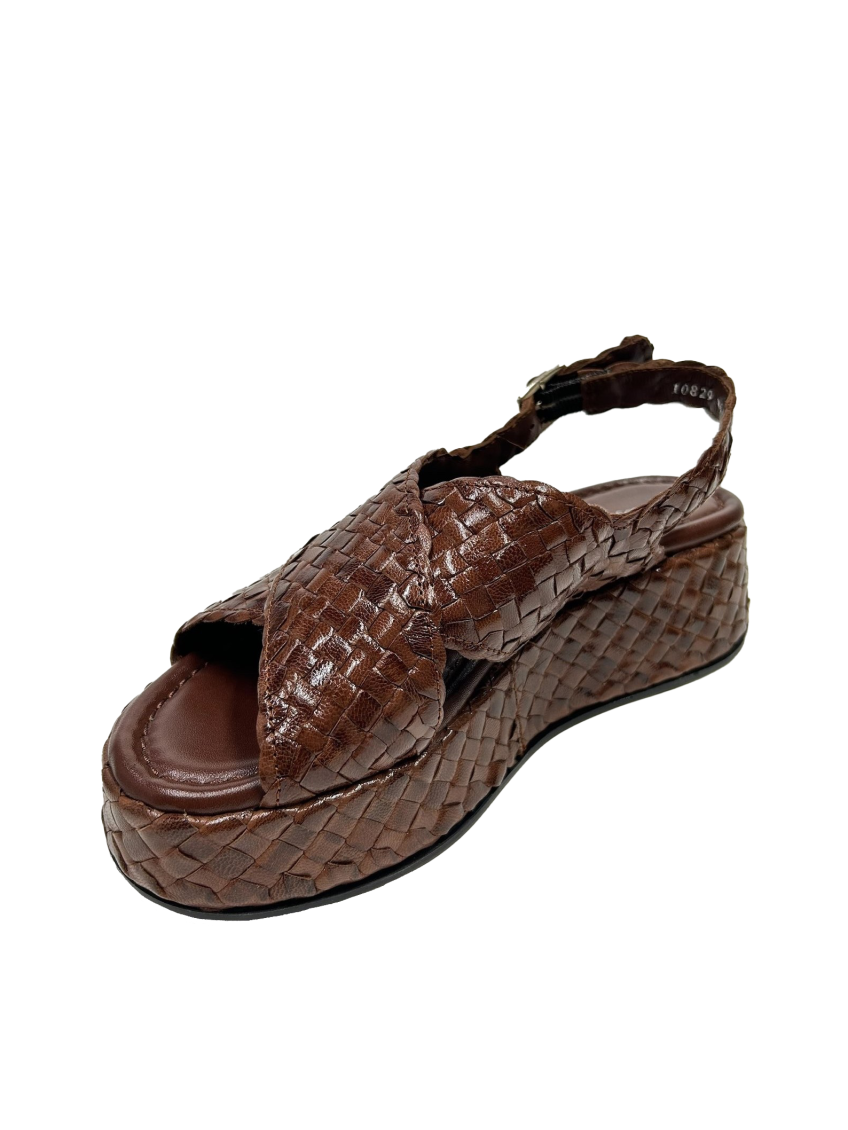 Brown Slingback Wedges