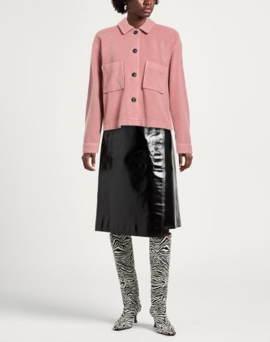 Woman Jacket Pink Size 4 Virgin Wool, Polyamide