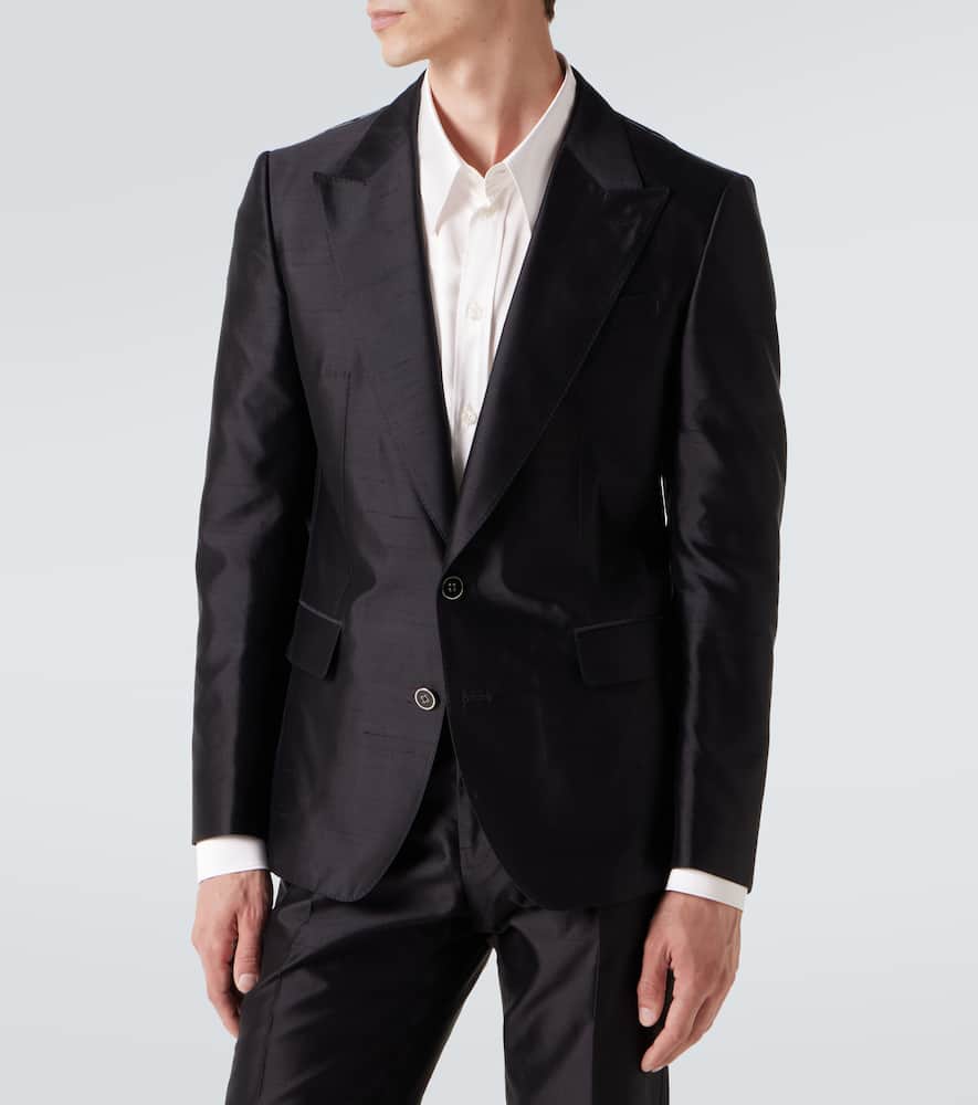 Silk twill suit