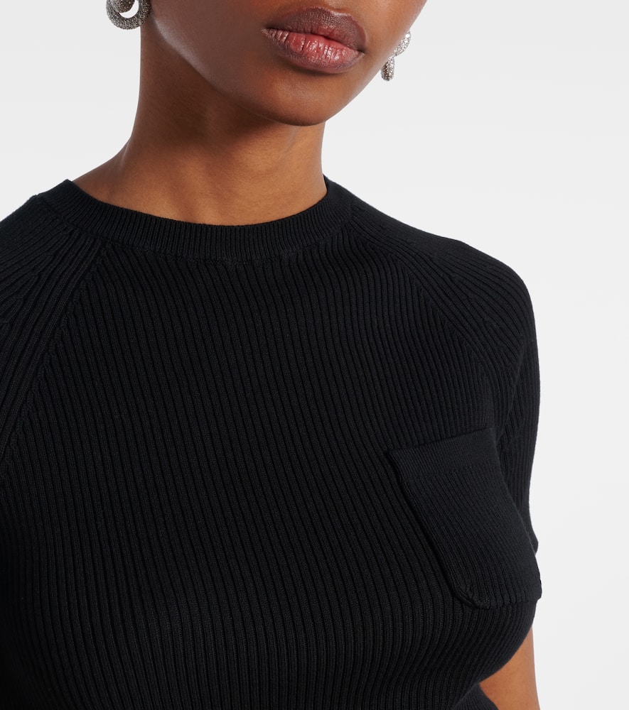 Berlino ribbed-knit cotton top