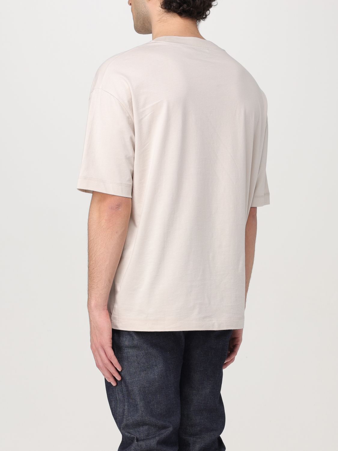 Flocked-logo cotton T-shirt - White