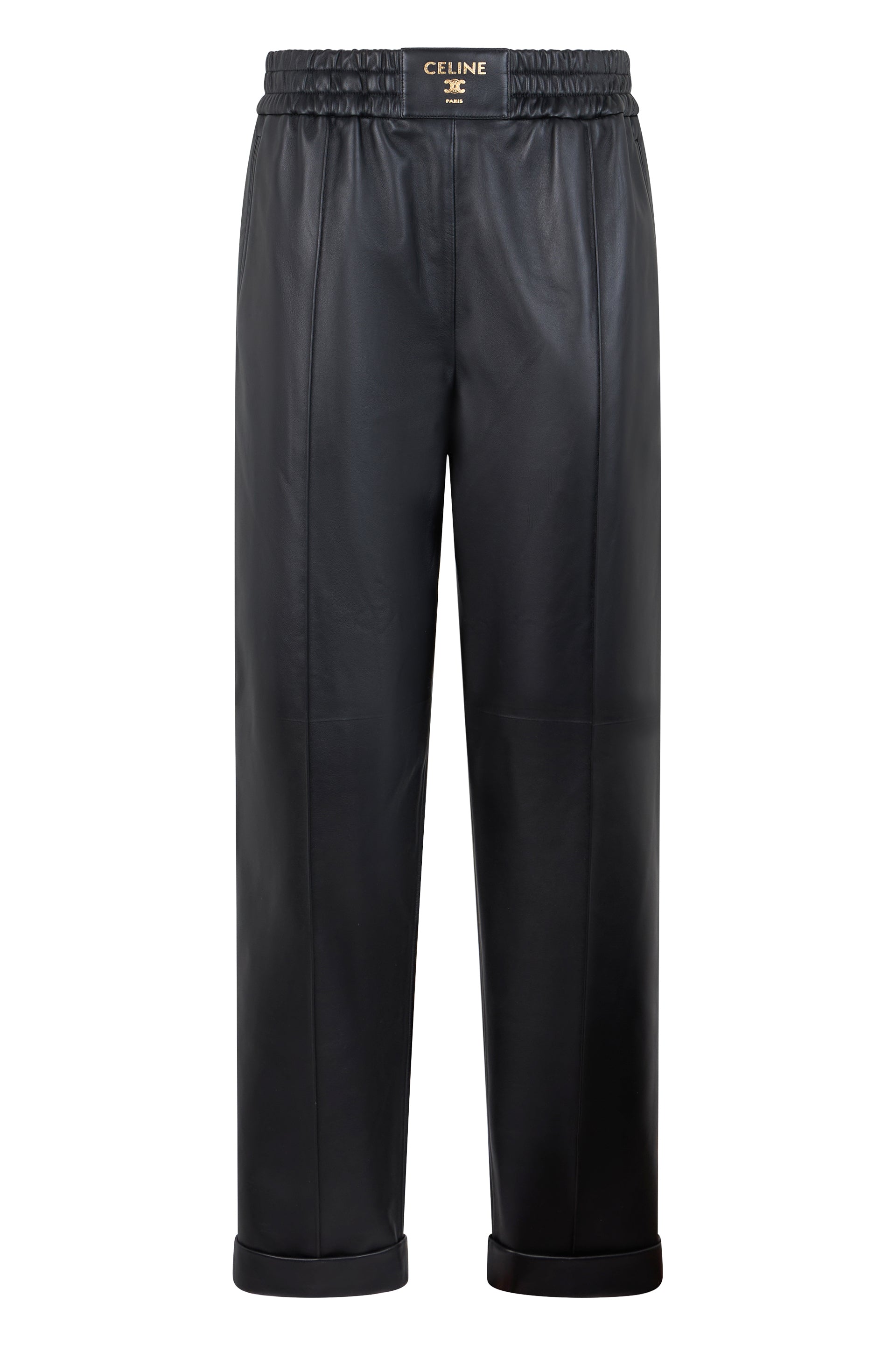 Lambskin Leather Trousers — Black