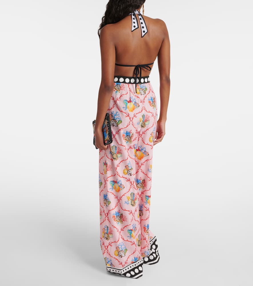 Capri printed cotton palazzo pants