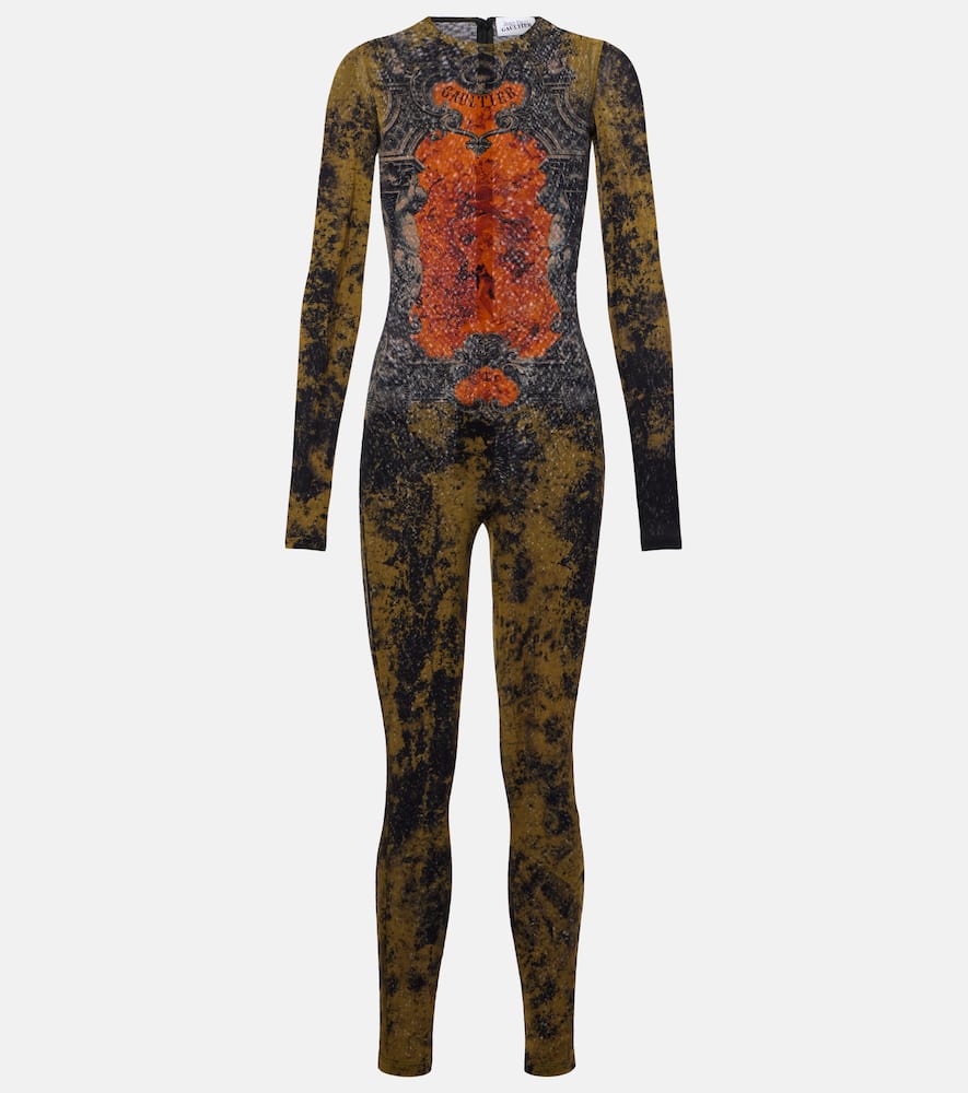 Médallion printed mesh catsuit