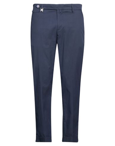 Man Pants Slate blue Size 36 Cotton, Polyamide, Elastane