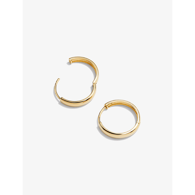 Womens Gold Bold 14ct Yellow-gold Medium Hoop Earrings 