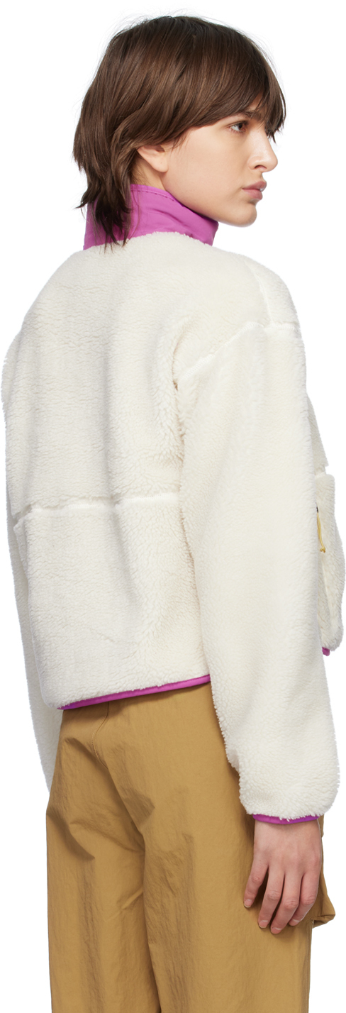 White extreme pile sweatshirt