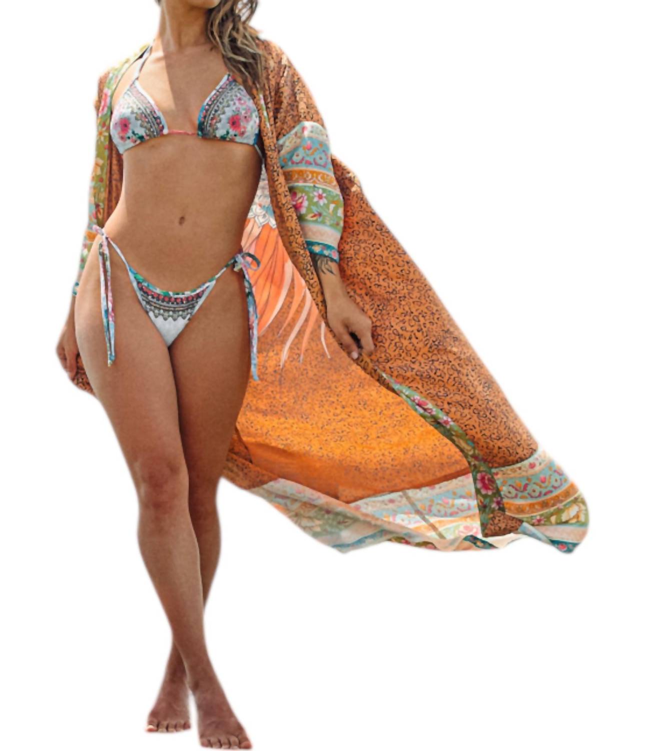 Flora Fauna Duster In Multi