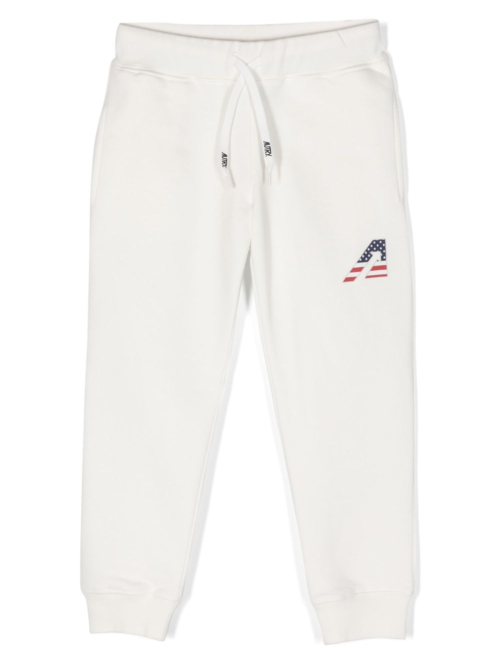Logo-print cotton trousers - White