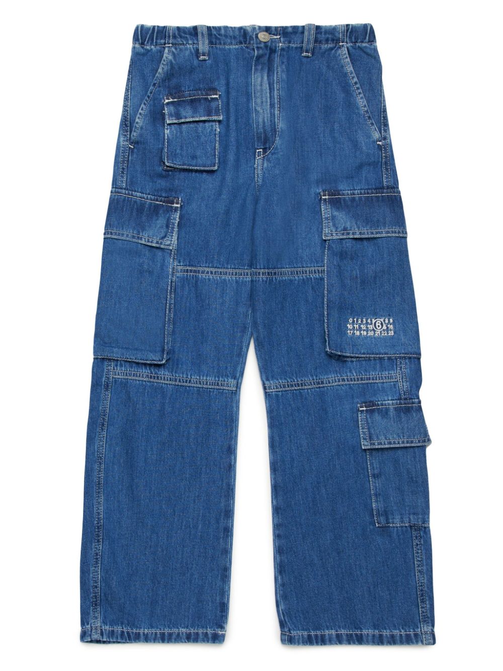 Cargo-pocket jeans - Blue