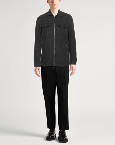 Man Shirt Charcoal Size L Wool, Nylon