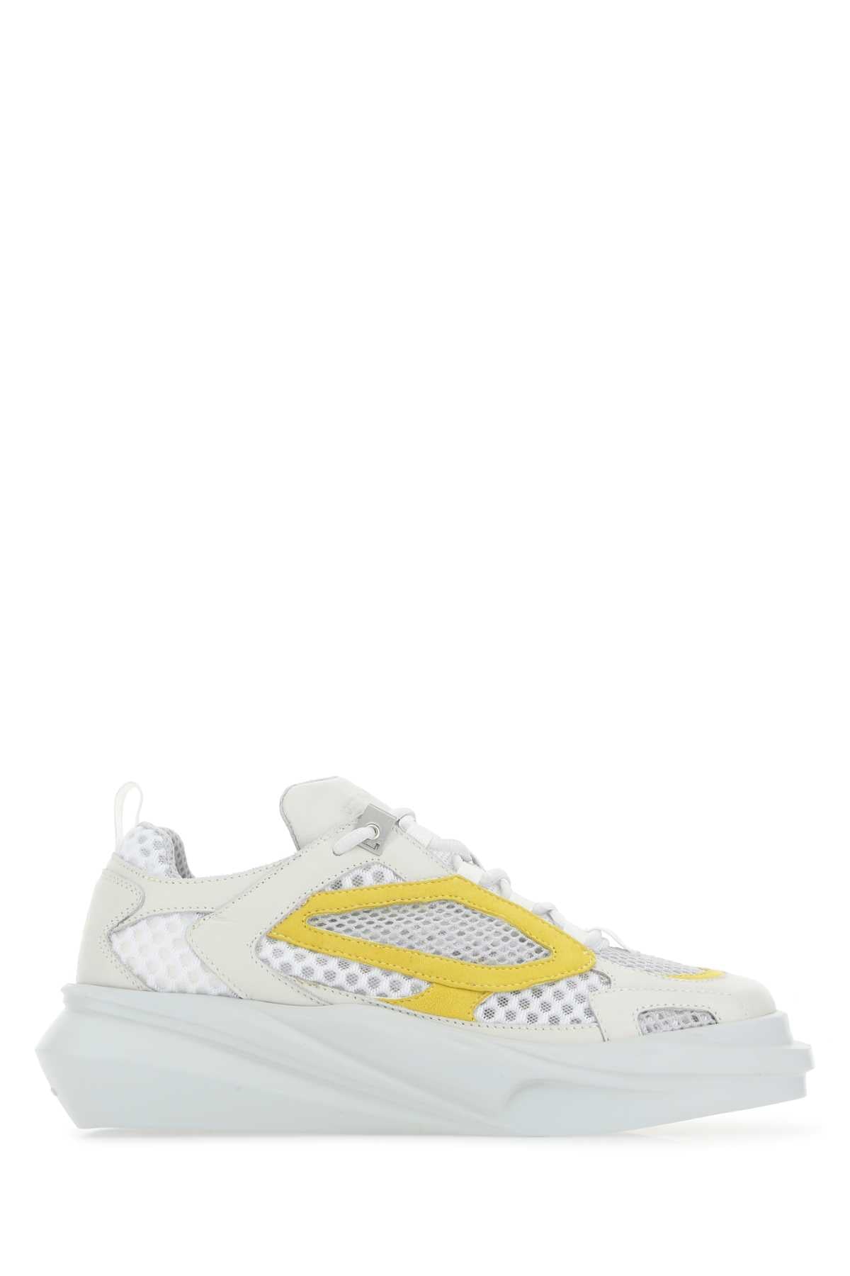 Two-Tone Leather Hiking Sneaker — White