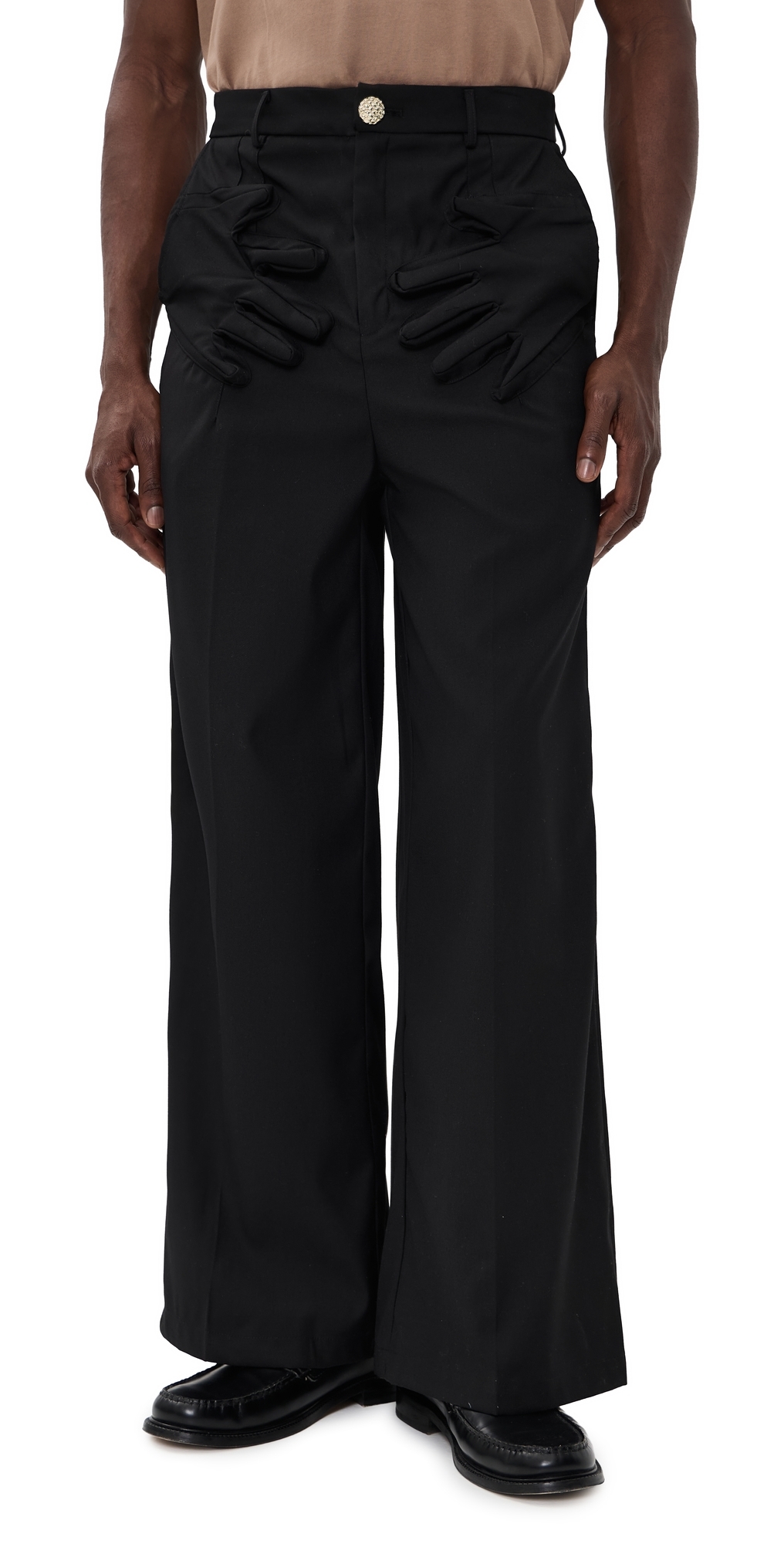 3D Glove Pocket Trousers Black