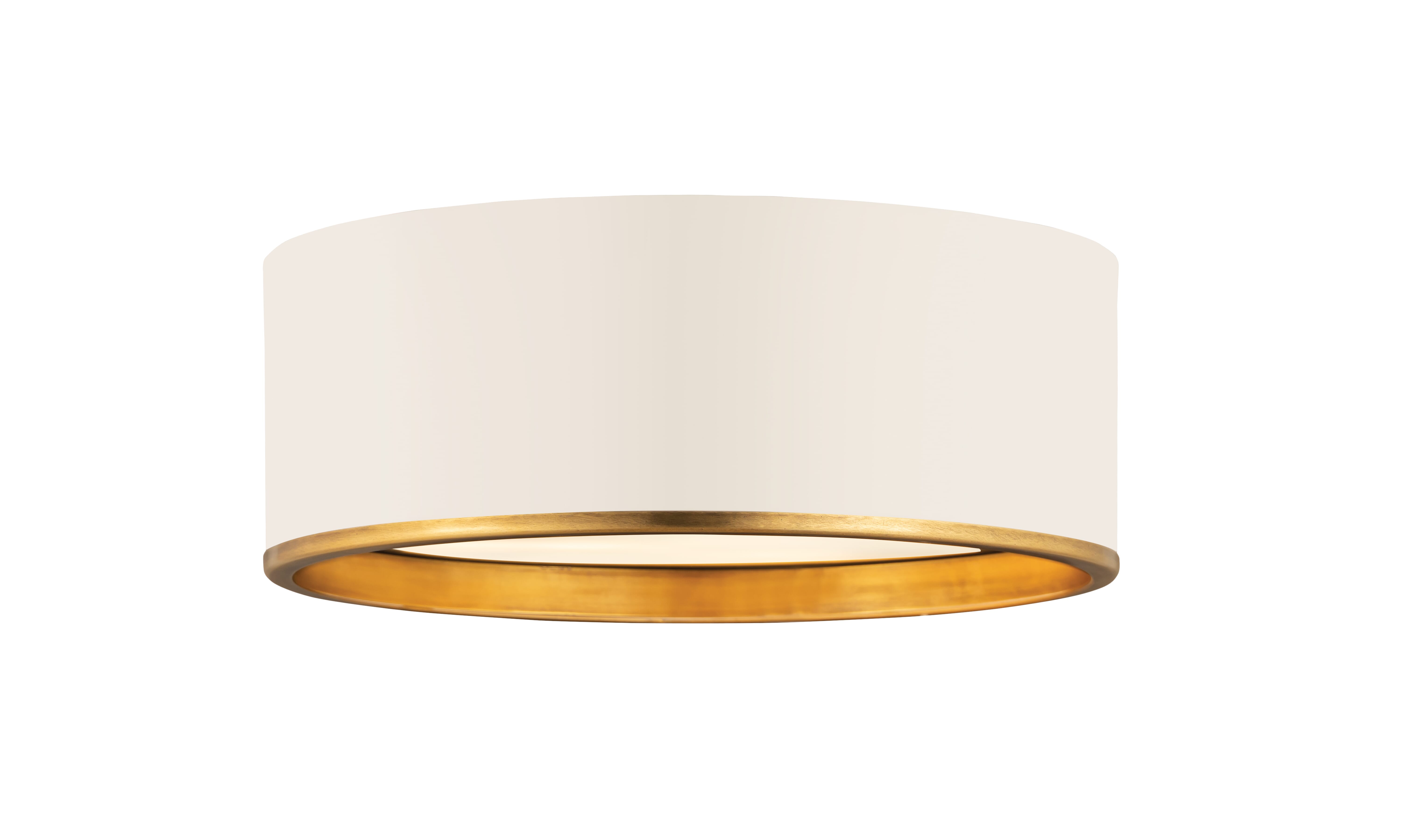 Arlo 3-Light Flush Mount Ceiling Light In Matte White With Rubbed Bra
