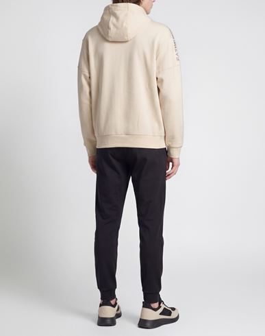 Man Sweatshirt Cream Size L Cotton, Polyester