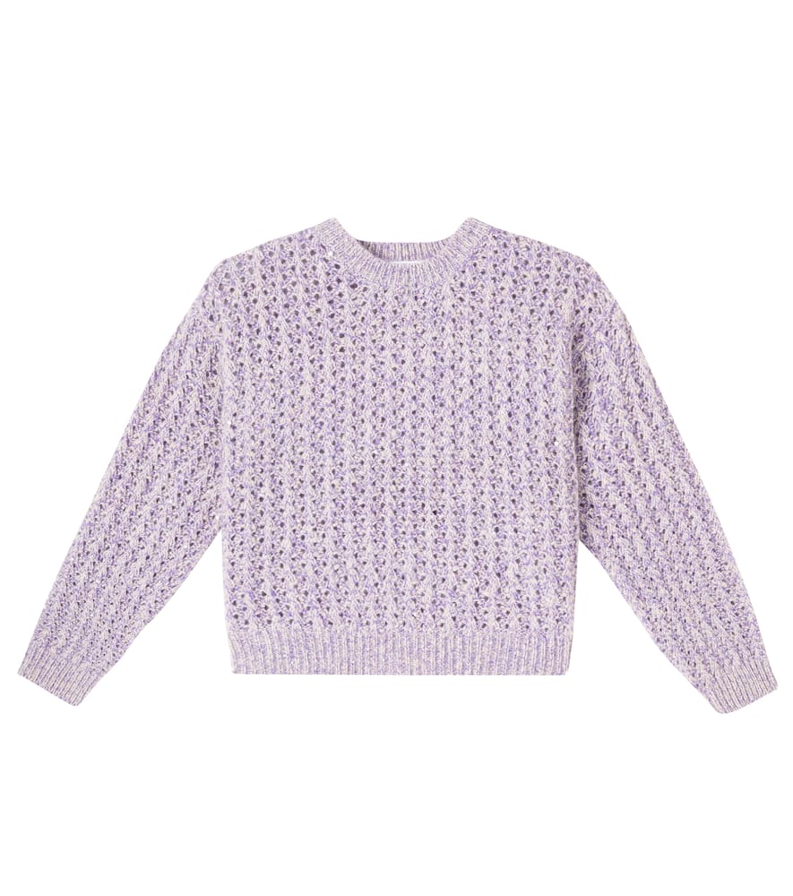 Wool, cashmere, and mohair-blend sweater