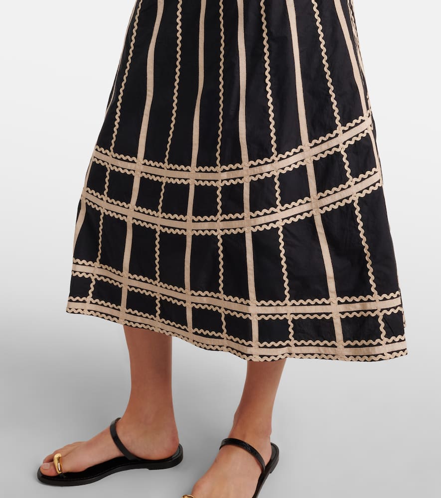 Palermo cotton poplin midi dress