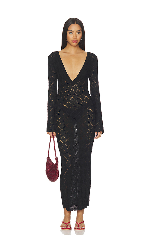 MORE TO COME Dylan Deep V Maxi Dress in Ivory. - S also in