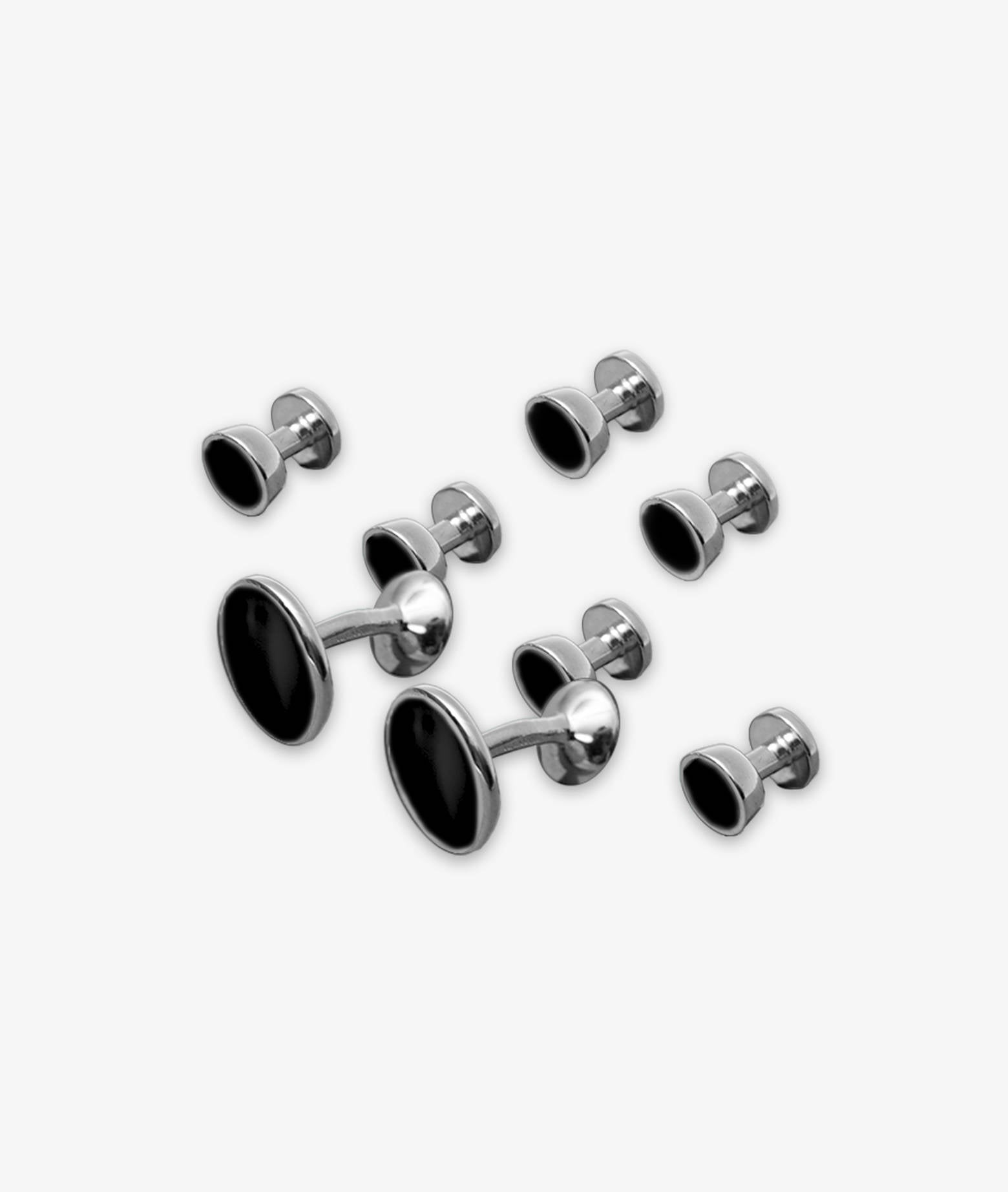 Onyx Tuxedo Set Neutral Jewelry - Unisex