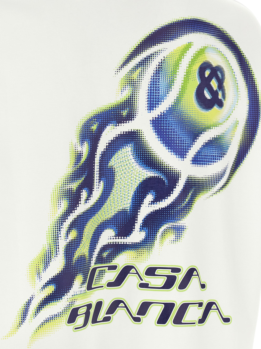 Flaming Tennis Ball T-Shirt White