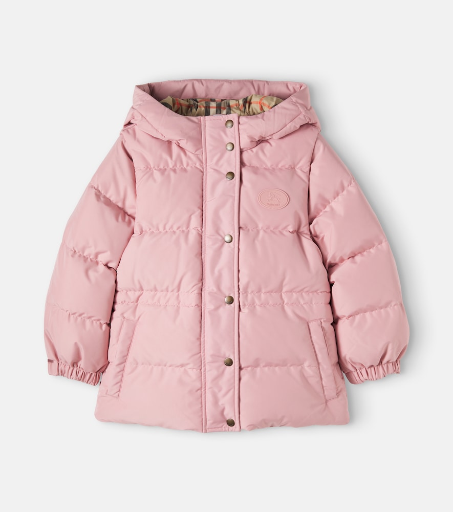 Logo quilted down jacket