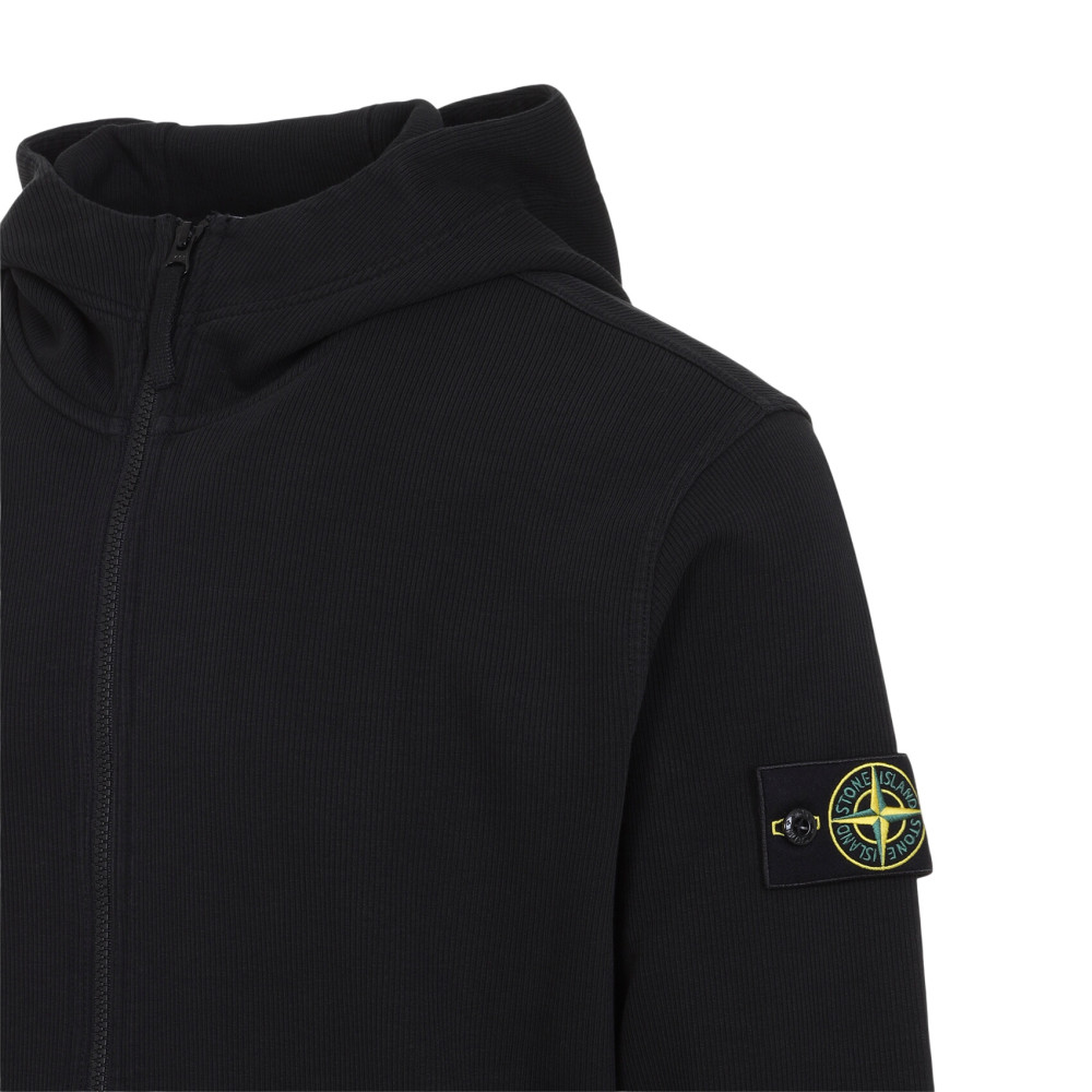 Black Zip Up Logo Hoodie
