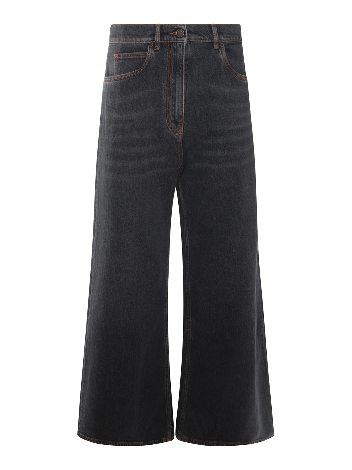 Grey Cotton Jeans