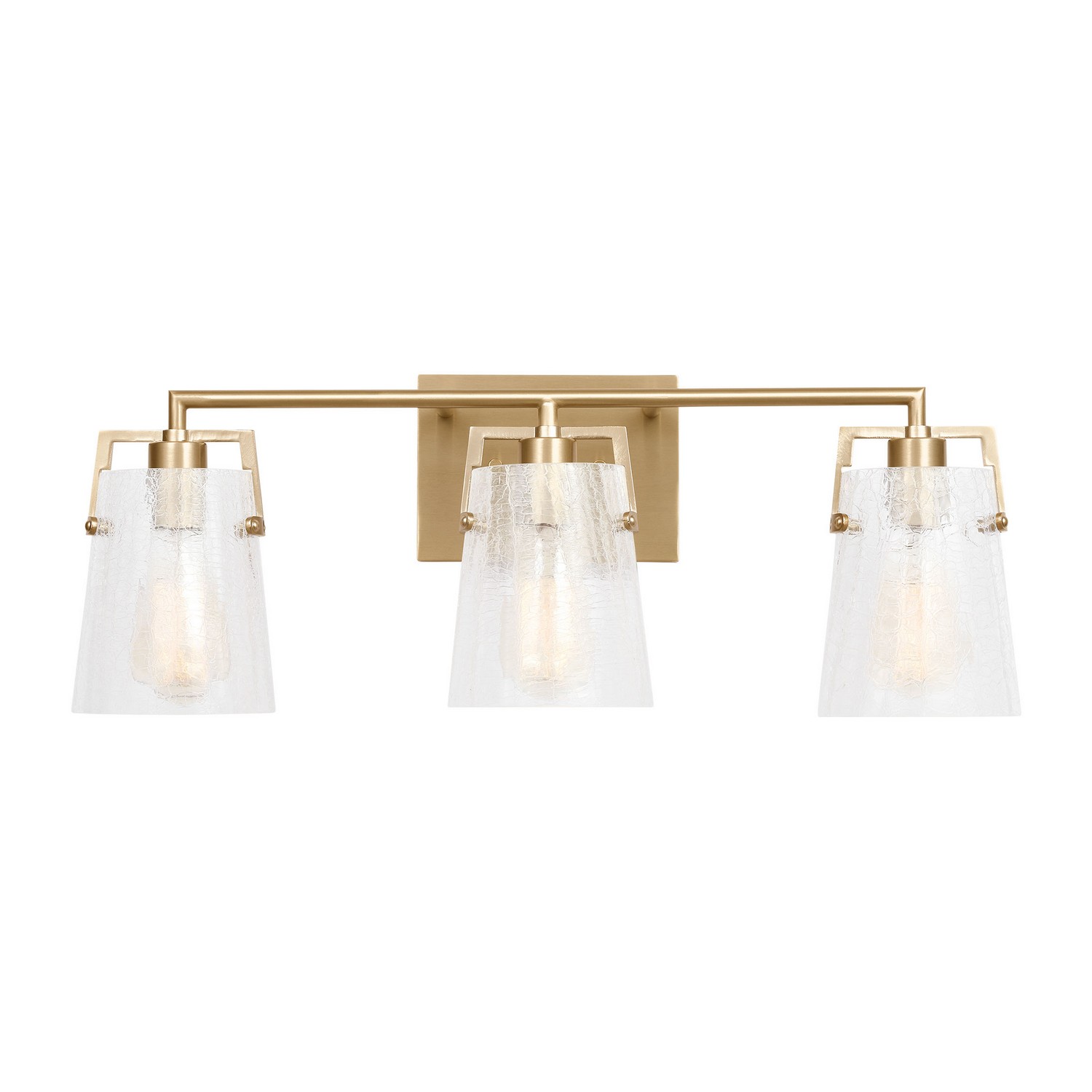 Satin Brass Bathroom Vanity Light from the Crofton Collection