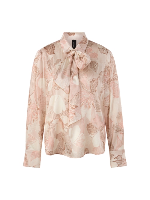 Marc Cain Silk blend bow blouse, red, 38 N