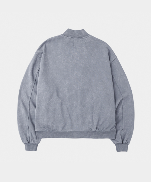 Heavy Cotton Garment Stadium Varsity Jacket Sky Blue