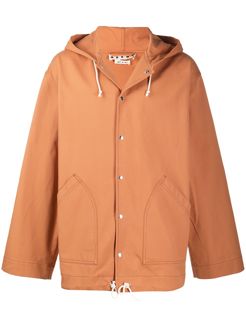 Oversized hooded jacket - Orange