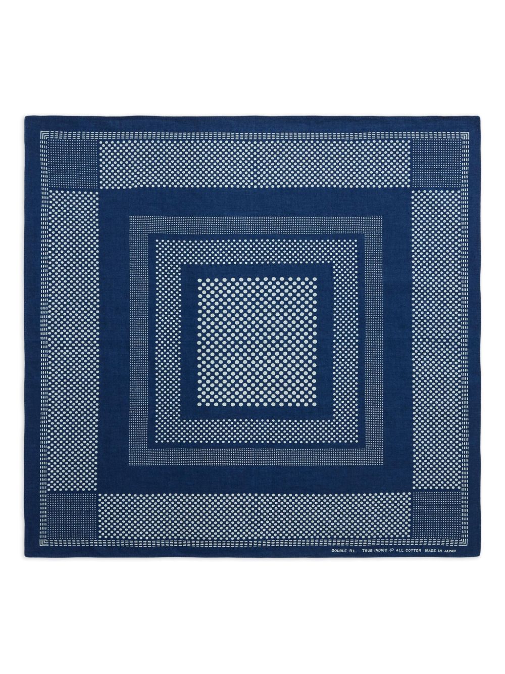 Polka-dot print scarf - Blue