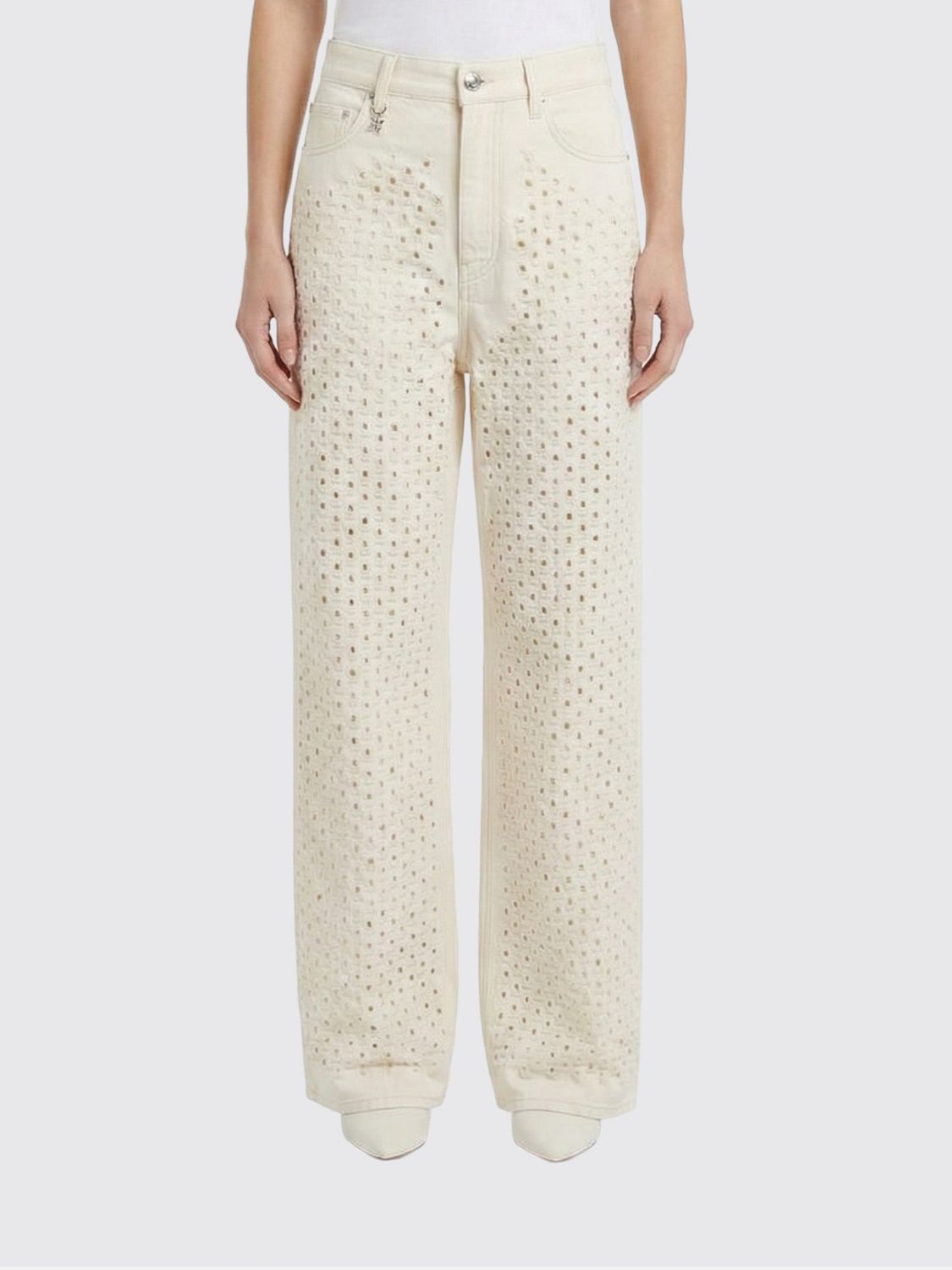 Jeans Woman color Ecru