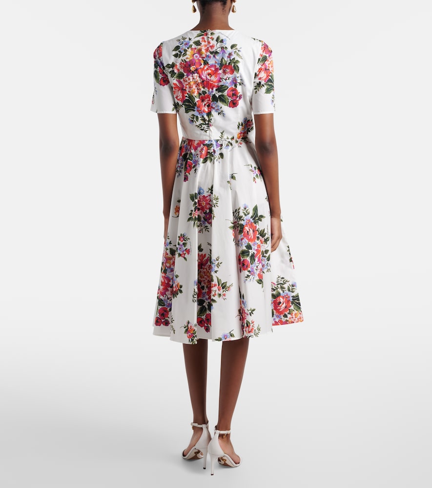 Floral cotton midi dress