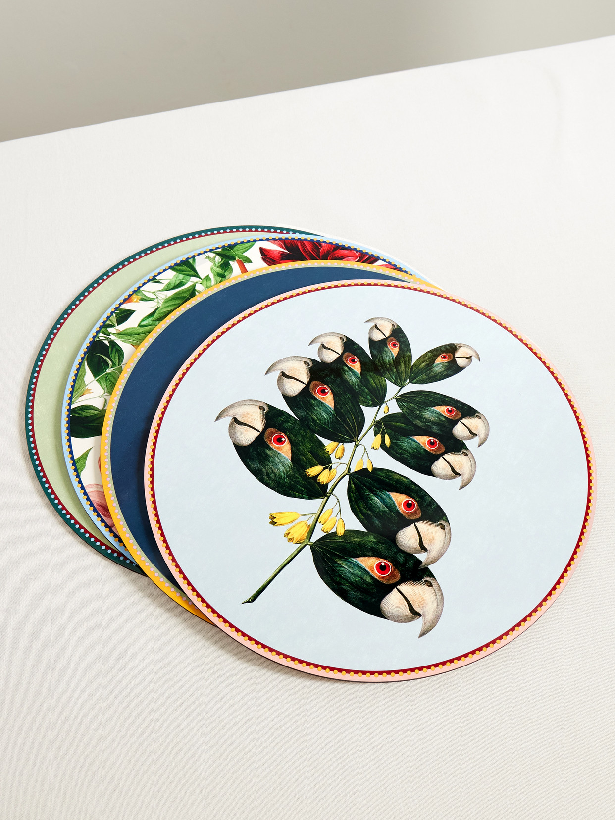 + Beto Val Set Of Four Wood Placemats - Multi