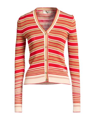 Woman Cardigan Red Size 4 Silk, Cotton, Polyamide