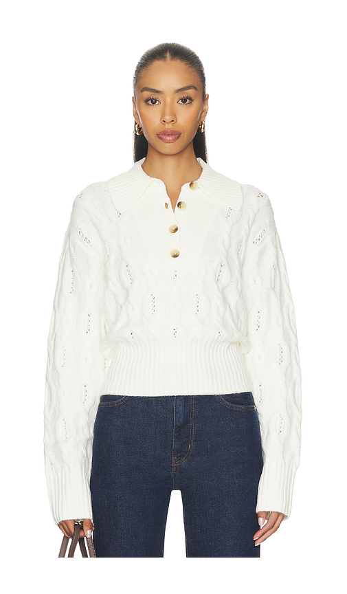 LPA Mia Cable Sweater in Cream. M also in L, S, XL