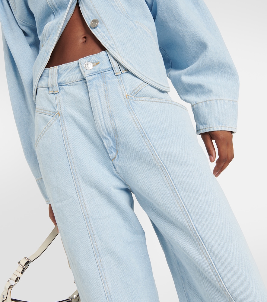 Lemony wide-leg jeans